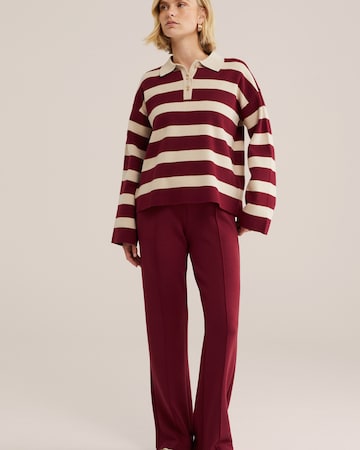 WE Fashion regular Bukser i rød