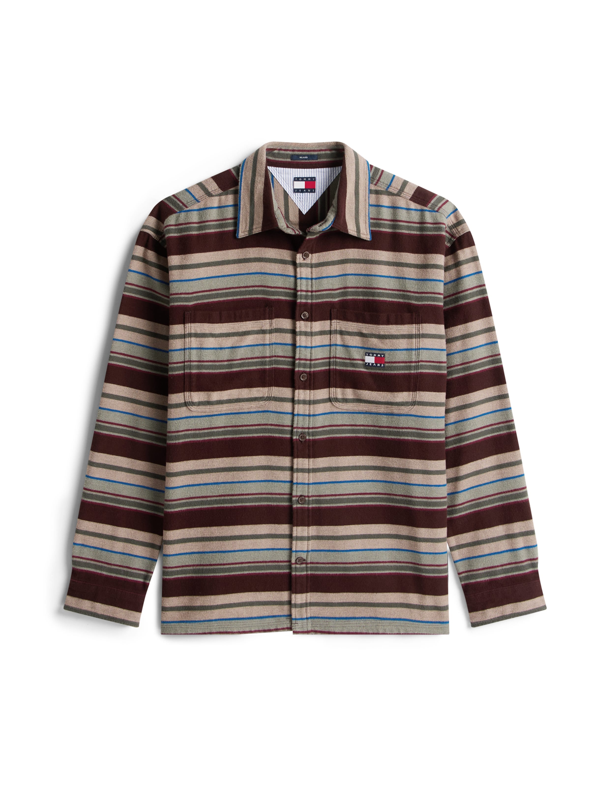 ruda Tommy Jeans Standartinis modelis Marškiniai: priekis