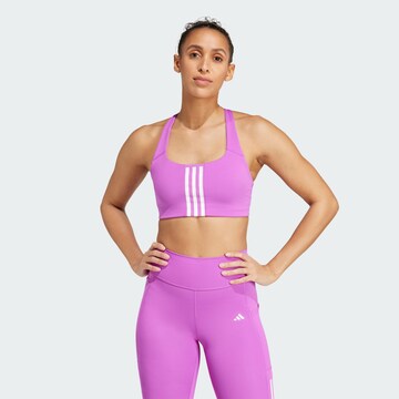 ADIDAS PERFORMANCE Bustier Sport-BH 'Powerimpact' in Lila: Vorderseite