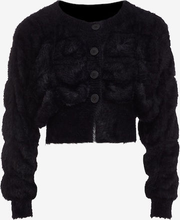 Poomi Gebreid vest in Zwart: voorkant