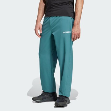 Regular Pantalon outdoor 'Multi Liteflex' ADIDAS TERREX en bleu : devant