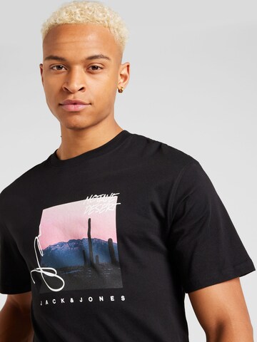 JACK & JONES Tričko 'ARUBA' – černá