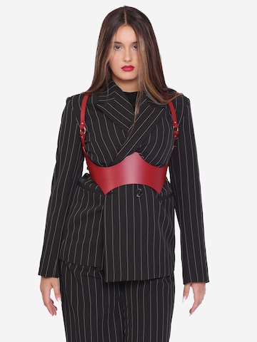 Ceinture Haute Cuir en rouge