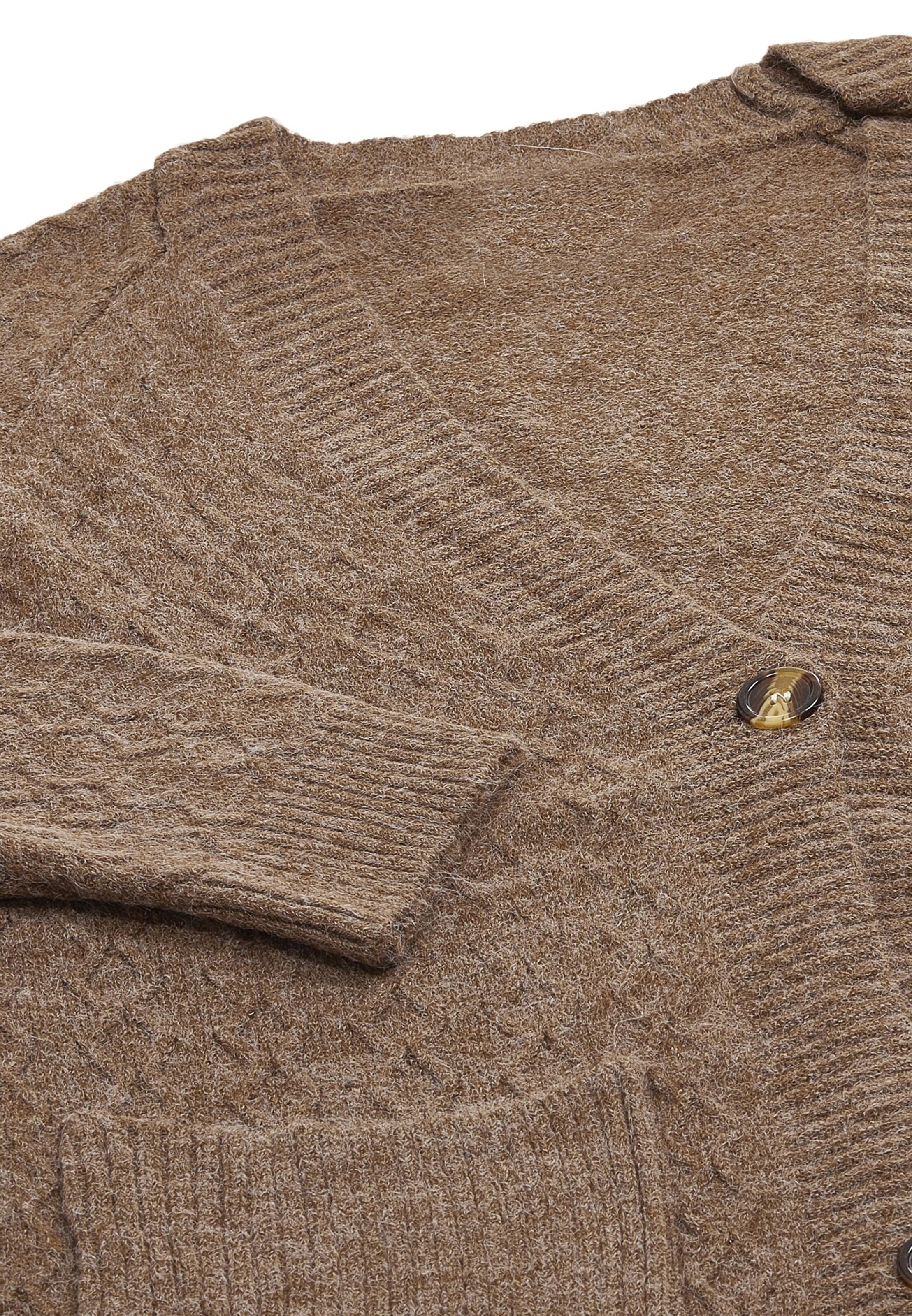 aleva - Casaco de malha em castanho