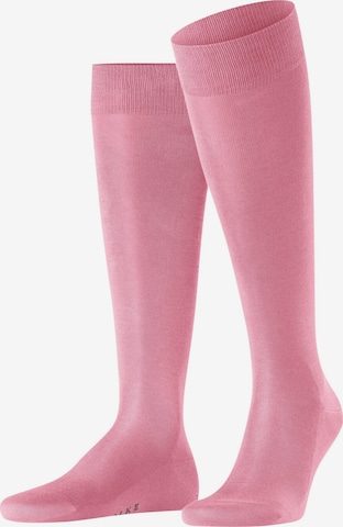 FALKE Knee High Socks 'Tiago' in Pink: front