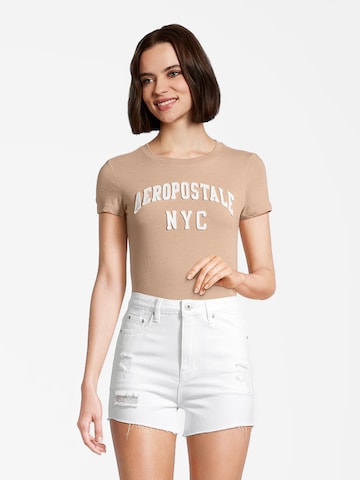 AÉROPOSTALE Shirt in Beige: voorkant