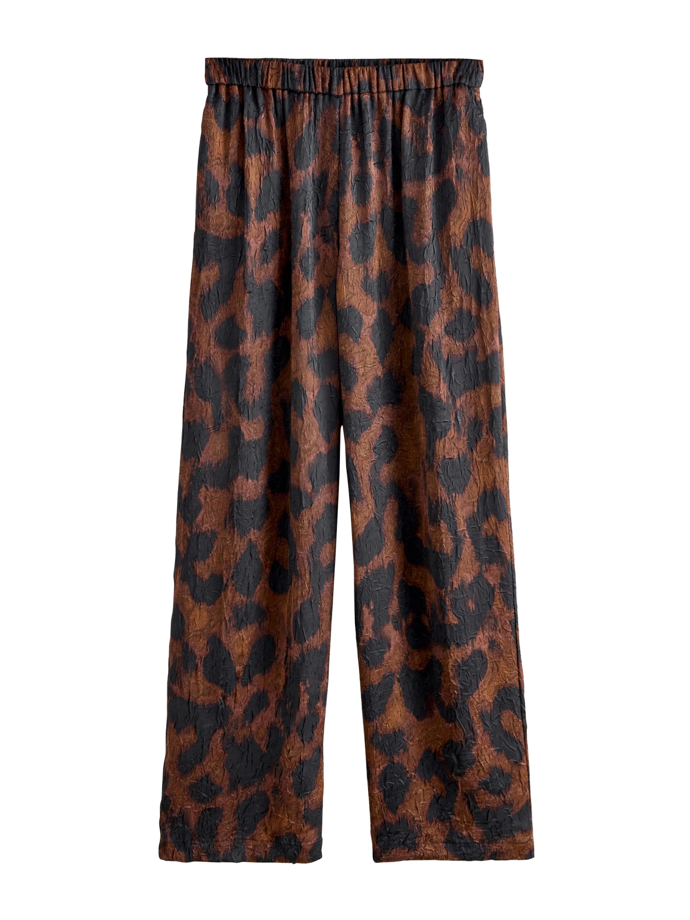 Next - Perna larga Calças em castanho: frente