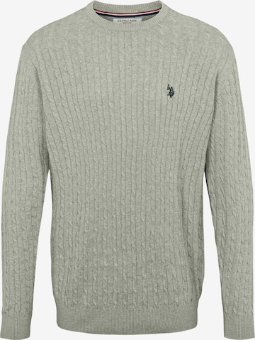 U.S. POLO ASSN. Svetr 'Mads' – šedá: přední strana