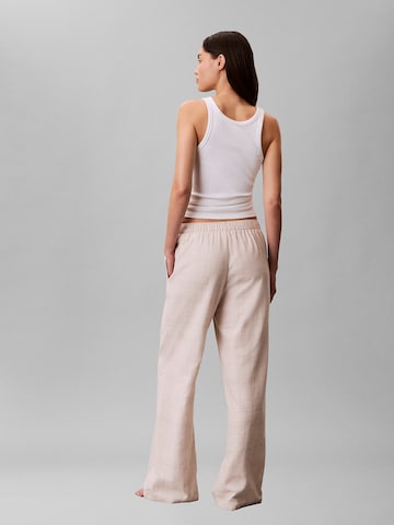Calvin Klein Pyjamahose in Beige