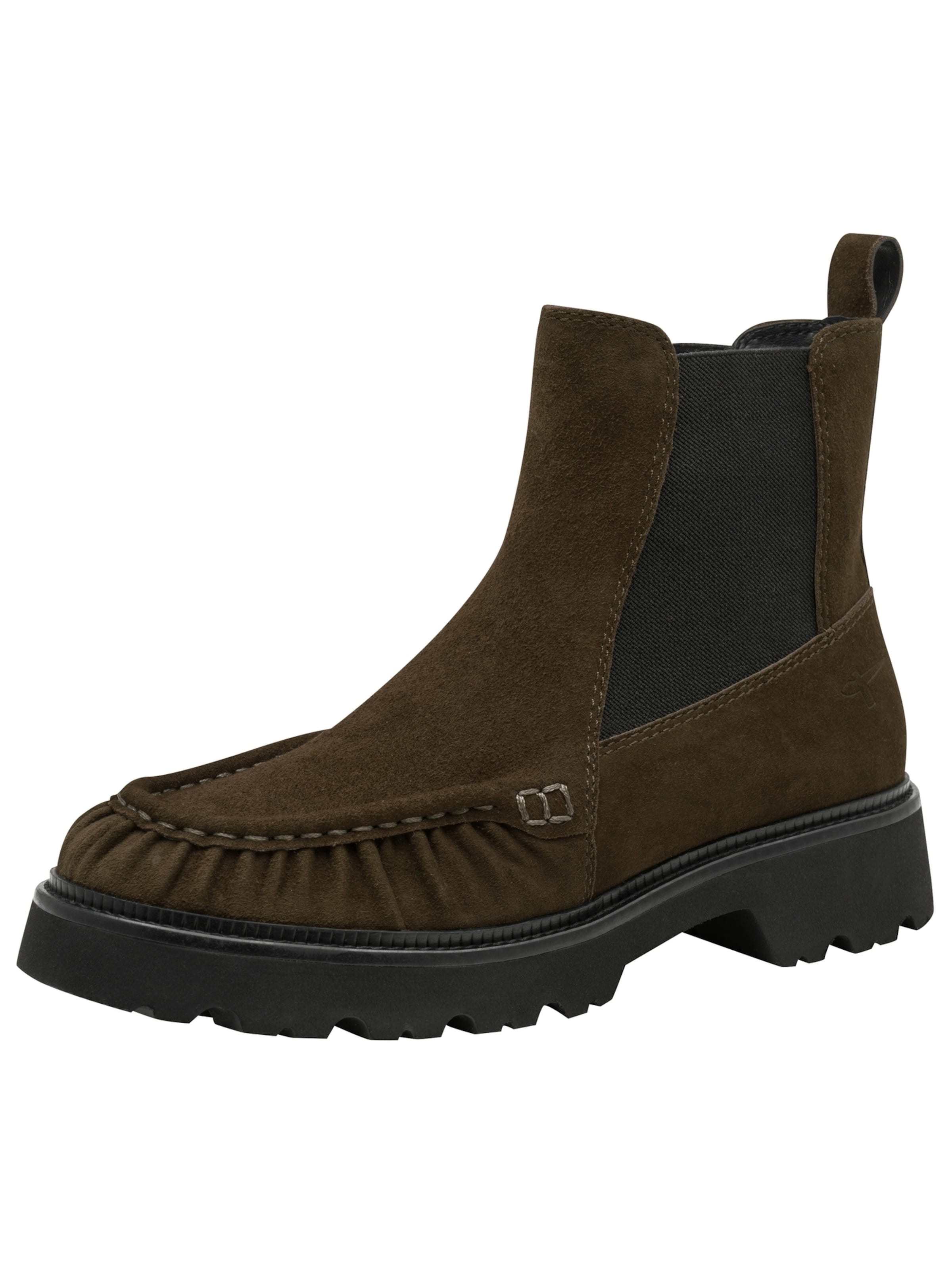 Tamaris Chelsea Boots in Green: front