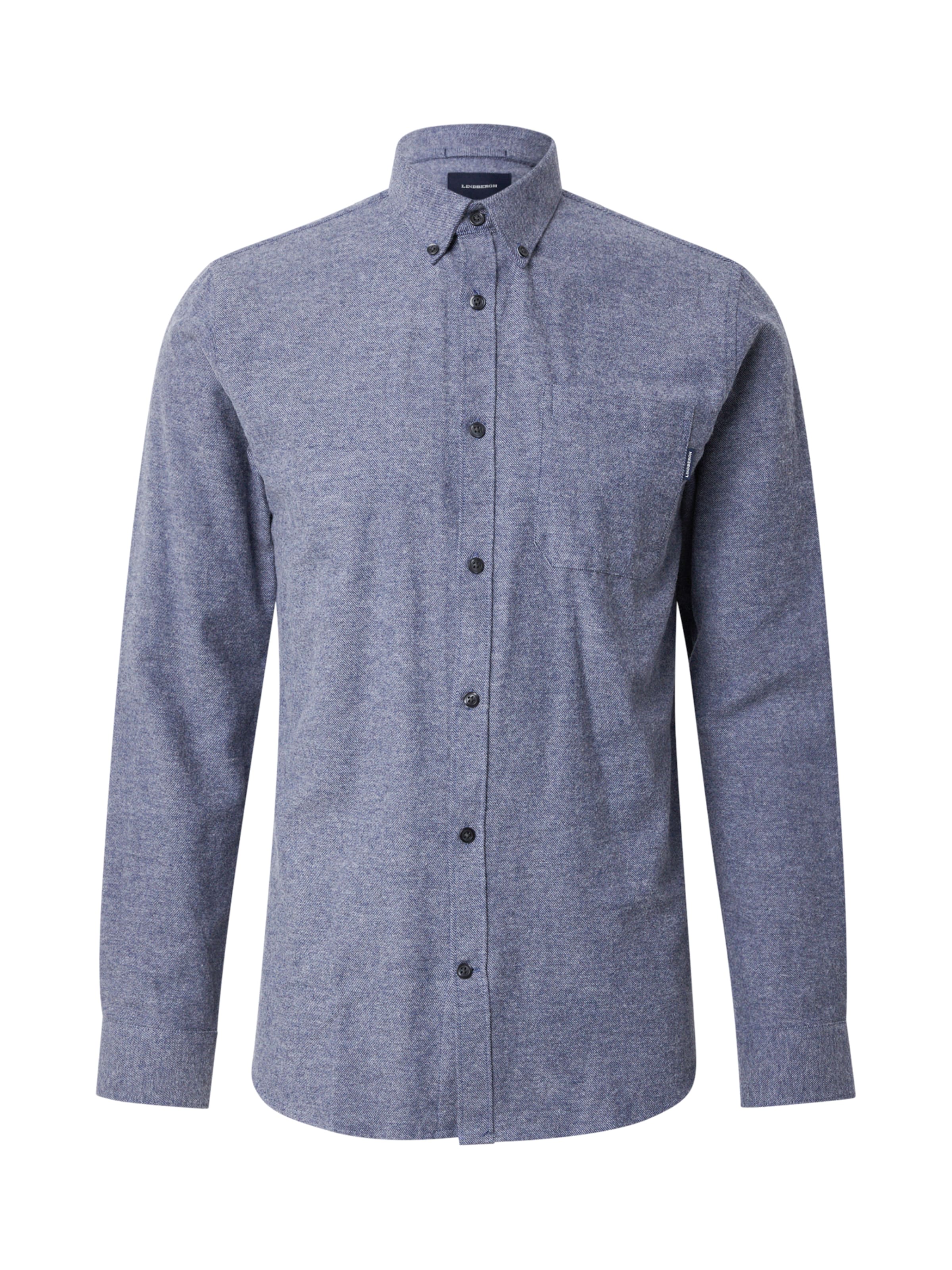 Lindbergh Regular fit Skjorta 'Brushed' i blå: framsida