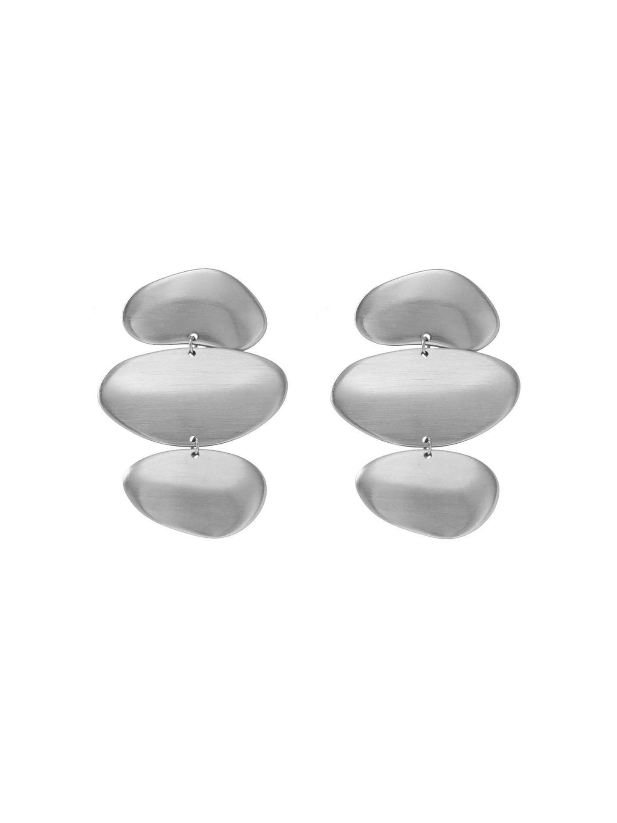DNSK Copenhagen Earrings 'KLARA' in Silver: front