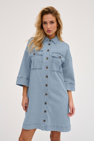 Robe-chemise My Essential Wardrobe en bleu : devant