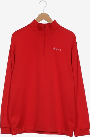 ODLO Sweatshirt & Zip-Up Hoodie in XL in Red: front