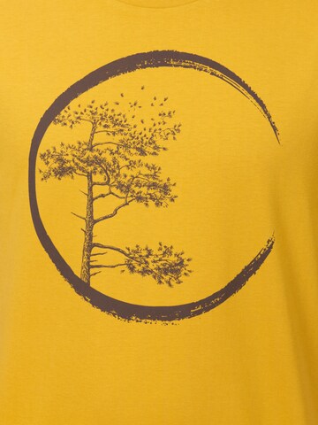 Life-Tree Shirt 'Organic Fairwear Shirt Men Ocre Circle' in Gelb