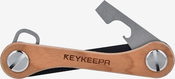 Keykeepa Key Ring 'Wood' in Brown: front