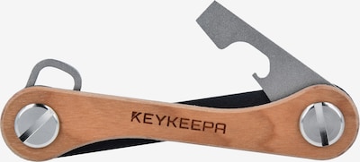 Keykeepa Key Ring 'Wood' in Brown / Silver grey, Item view