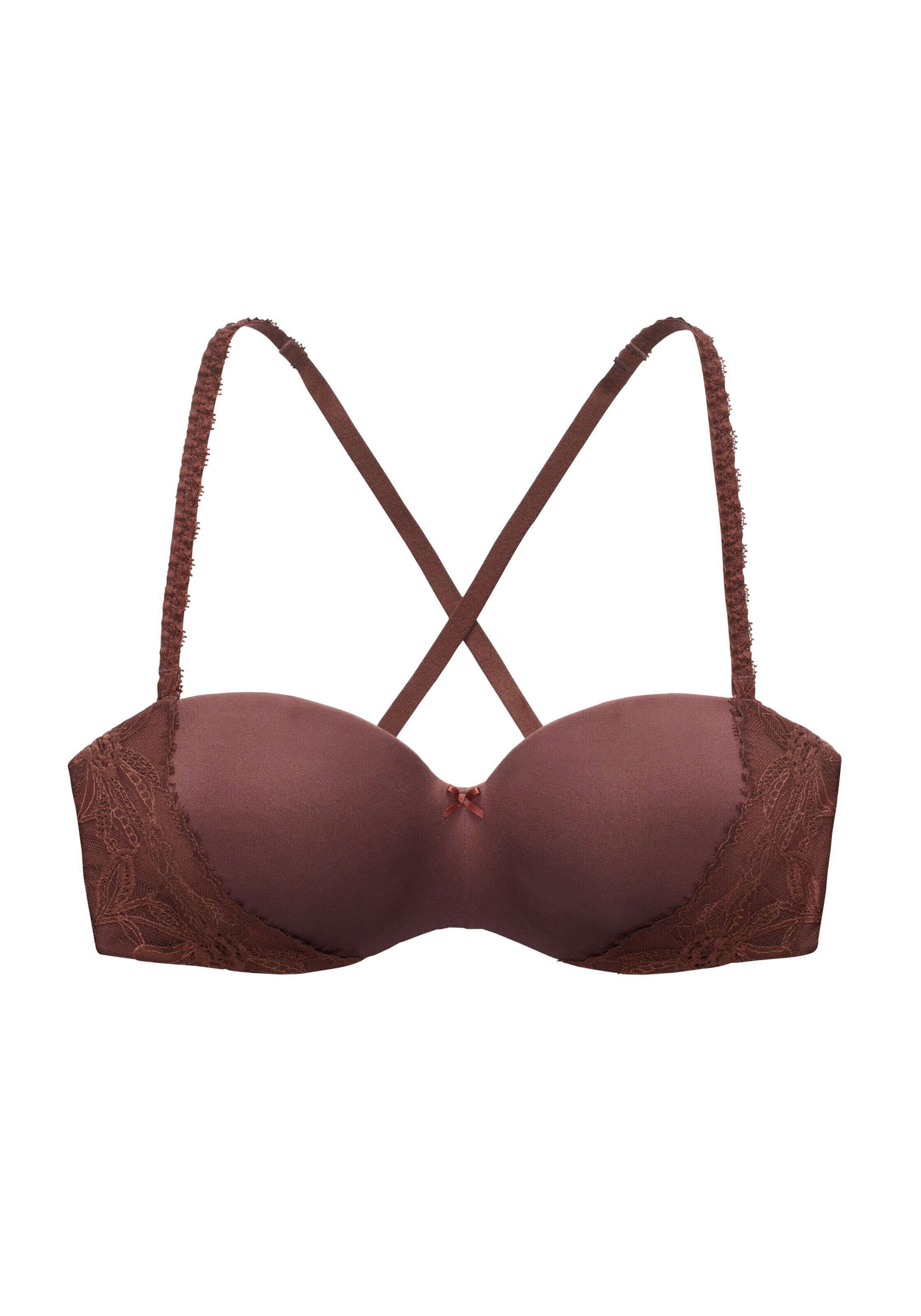 LASCANA Balconette Bra in Brown