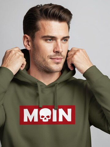 Neverless Sweatshirt 'Moin Skull' in Green