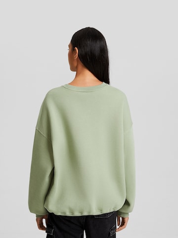 Sweat-shirt Bershka en vert