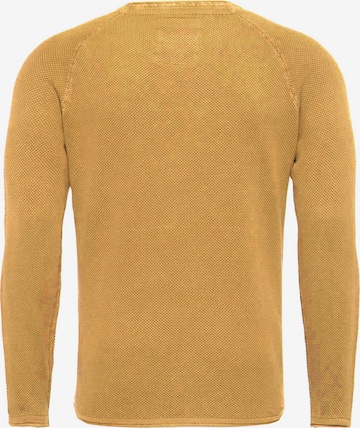 Key Largo Regular fit Пуловер 'Thomas' в жълто