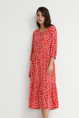 Robe 'Tiah ' Cream en rouge : devant