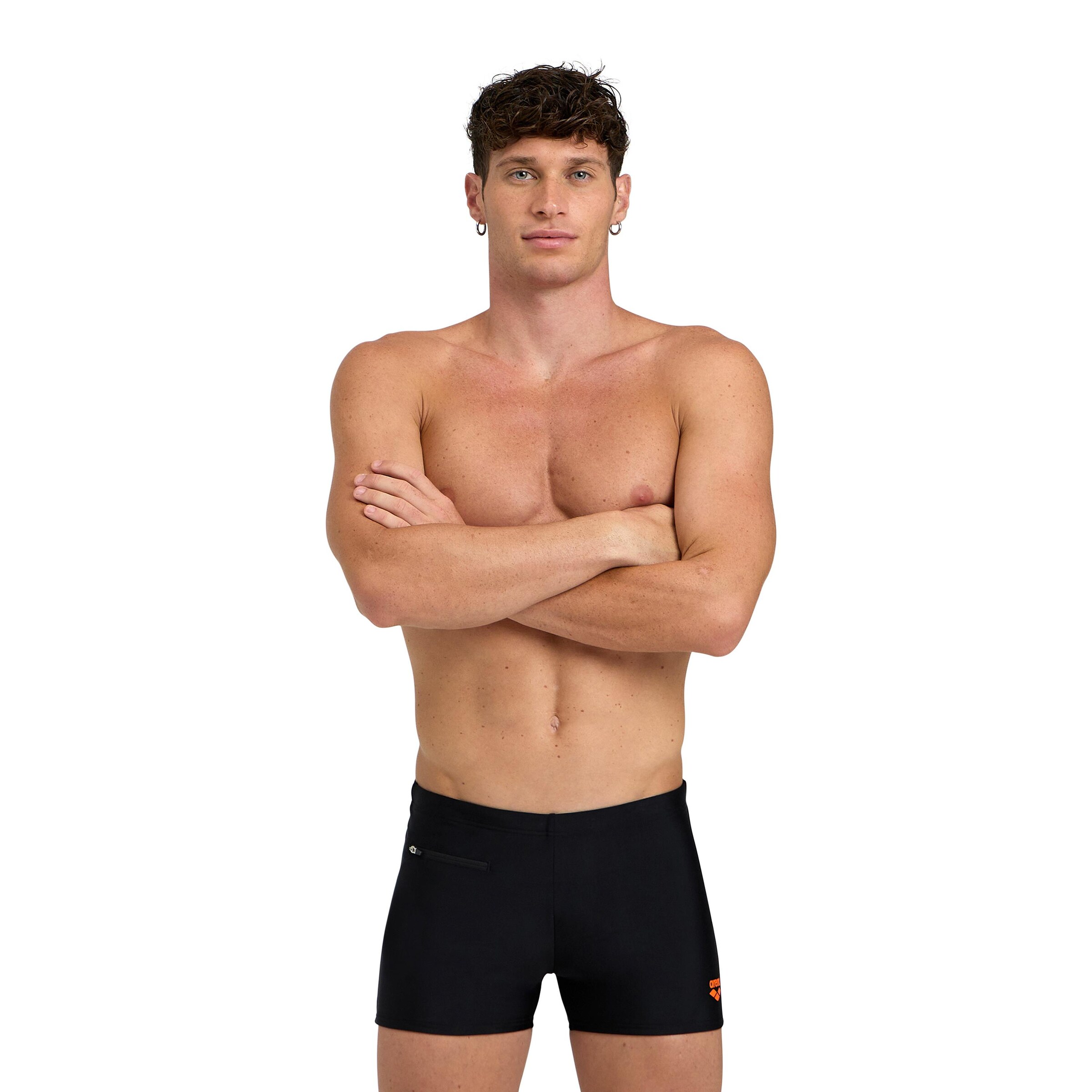 ARENA Swim Trunks 'Zip' in Black: front