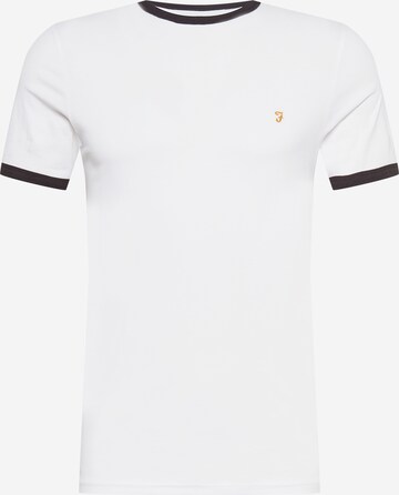 T-Shirt 'Groves Ringer' FARAH en blanc : devant