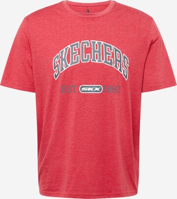 T-Shirt fonctionnel 'PRESTIGE' SKECHERS en rouge : devant