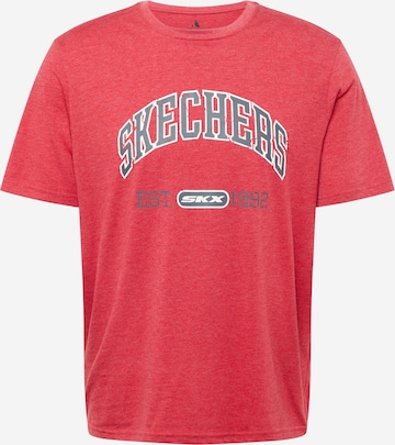 SKECHERS - Camisa funcionais 'PRESTIGE' em vermelho: frente