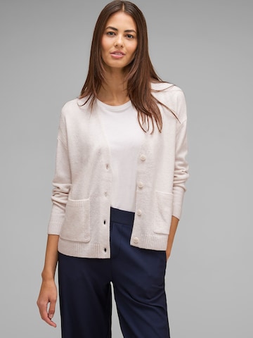 STREET ONE Knit Cardigan in Beige: front