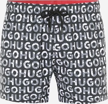 HUGO - Bermudas 'TORTUGA' en negro: frente