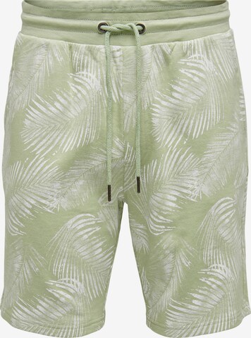 Only & Sons Regular Pants 'Perry' in Green: front