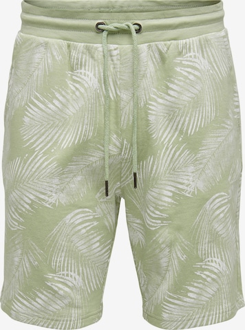 Only & Sons Regular Trousers 'Perry' in Green: front
