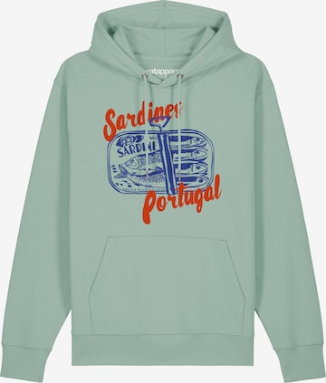 Sweat-shirt 'Sardines Portugal' Watapparel en vert : devant
