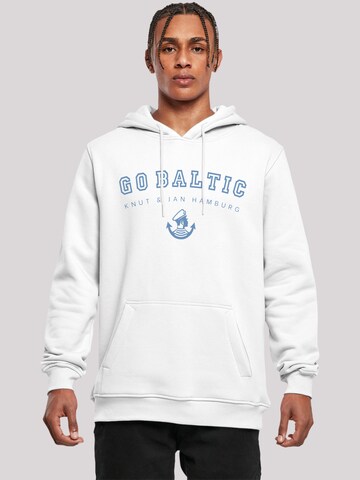 Sweat-shirt 'Go Baltic' F4NT4STIC en blanc : devant