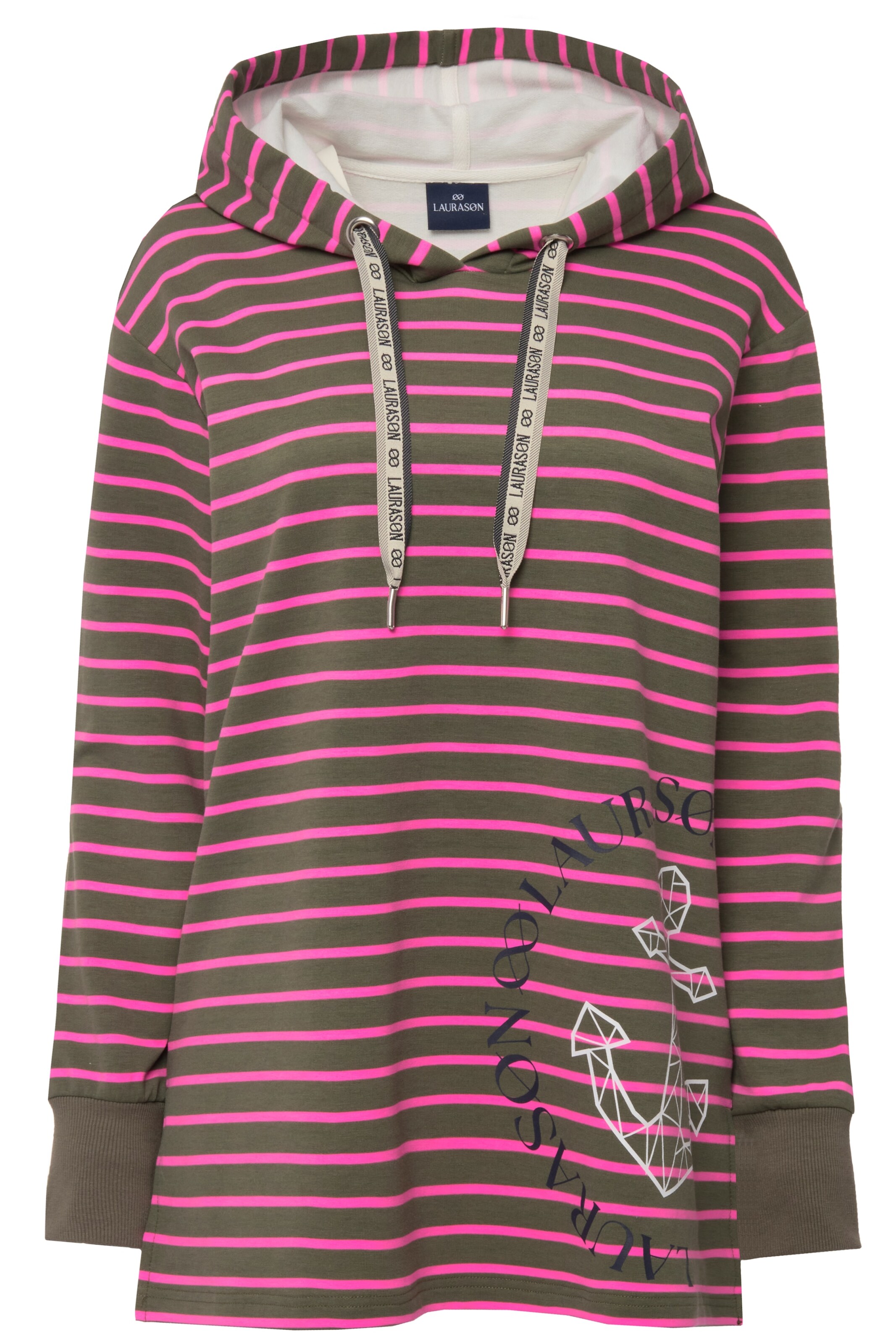 LAURASØN Sweatshirt in Roze: voorkant