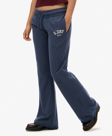 Superdry Flared Broek in Blauw