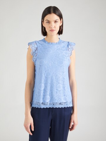 PIECES Bluse 'PCOlline' in Blau: Vorderseite