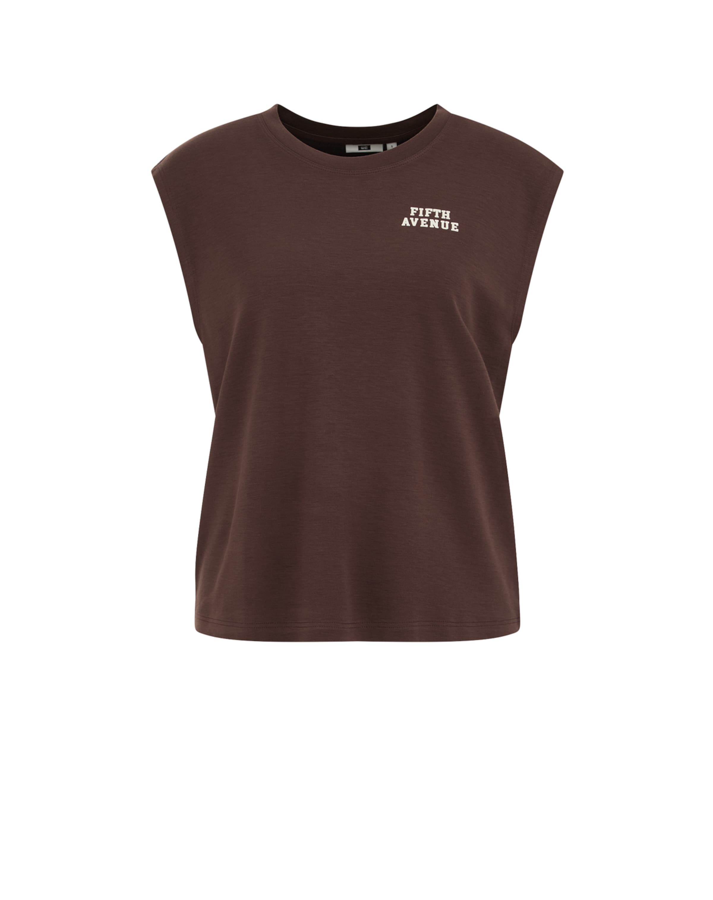WE Fashion - Top en marrón: frente