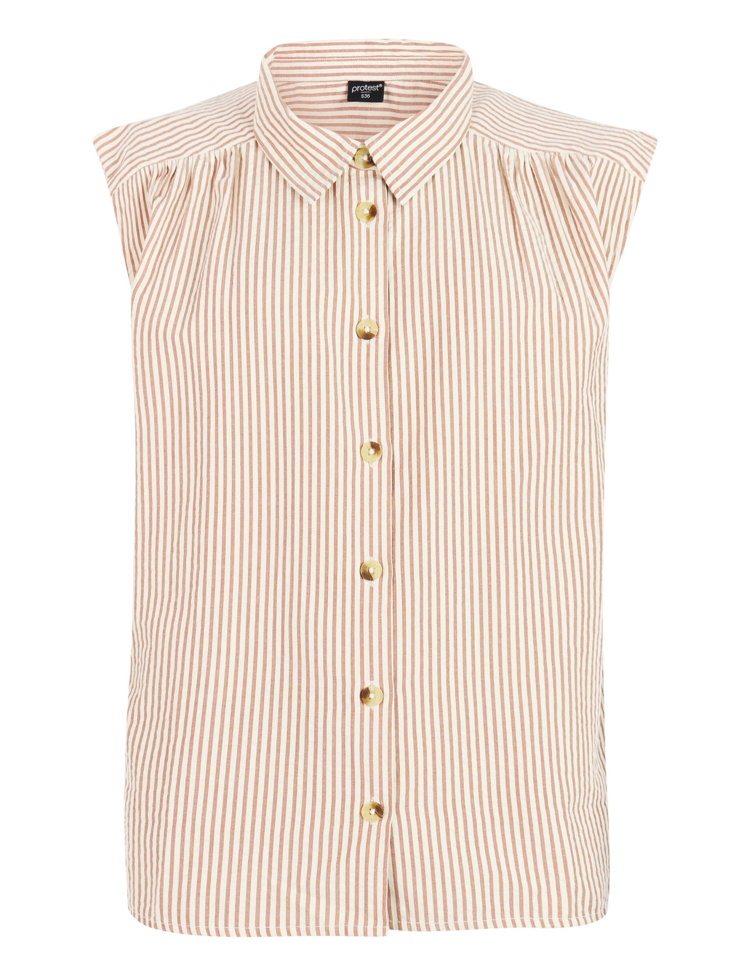 PROTEST Shirt 'PRTPeacy' in Braun: Vorderseite