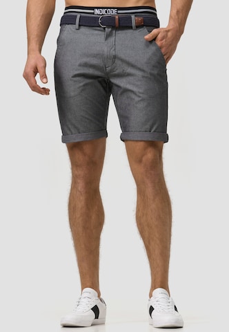 INDICODE JEANS Regular Chino trousers 'Bryant' in Grey: front