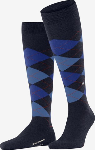 BURLINGTON Knee High Socks 'Edinburgh' in Blue: front