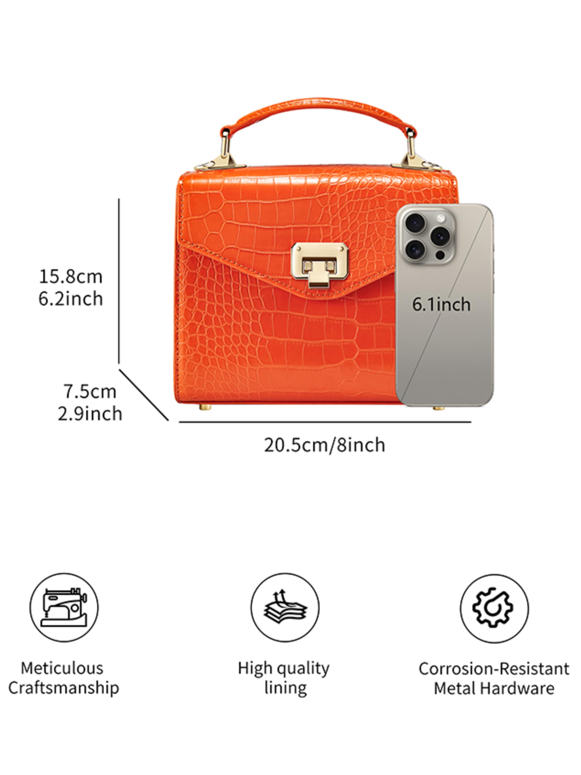 Victoria Hyde Handtasche 'Duchess' in Orange