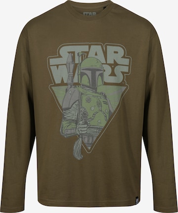 Recovered Shirt 'Star Wars The Mandalorian' in Grün: predná strana