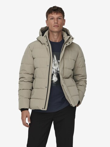 Only & Sons Übergangsjacke 'Cayson' in Beige