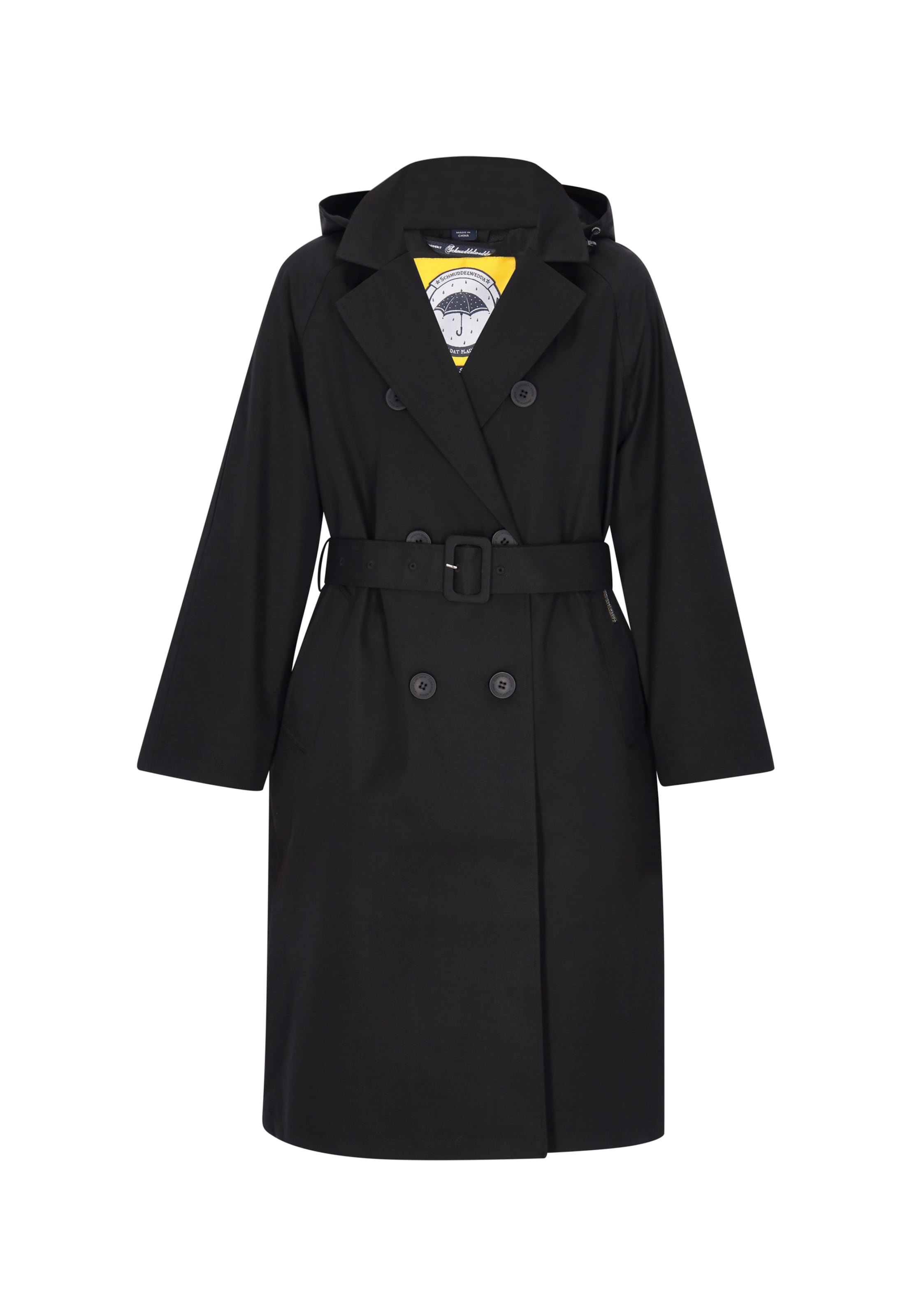 Schmuddelwedda - Abrigo funcional en negro: frente