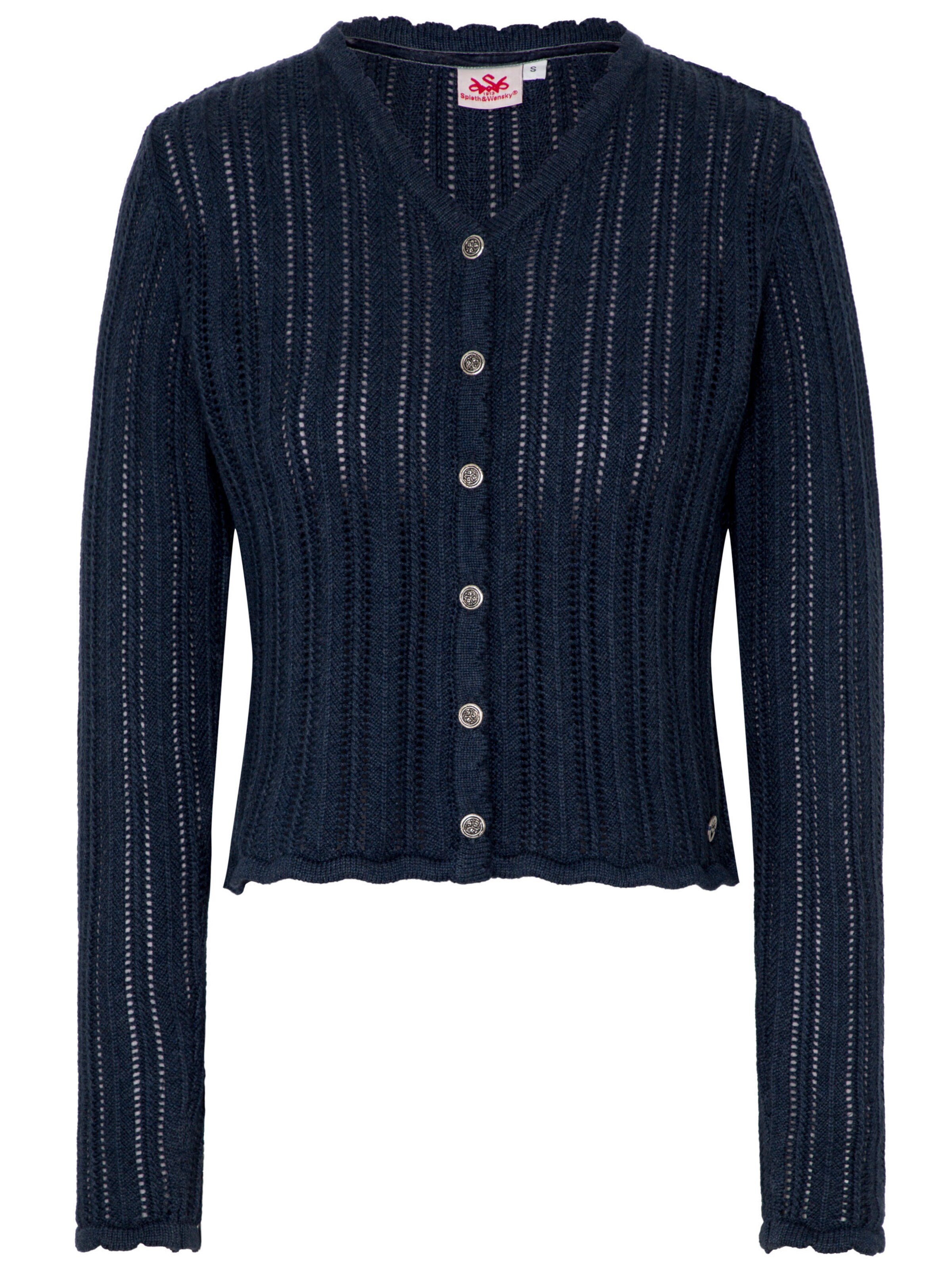 SPIETH & WENSKY Strickjacke 'Edis' in Blau: Vorderseite