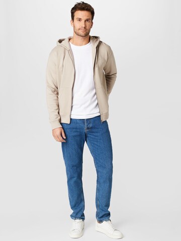 TOM TAILOR DENIM Sweatjacke in Grau