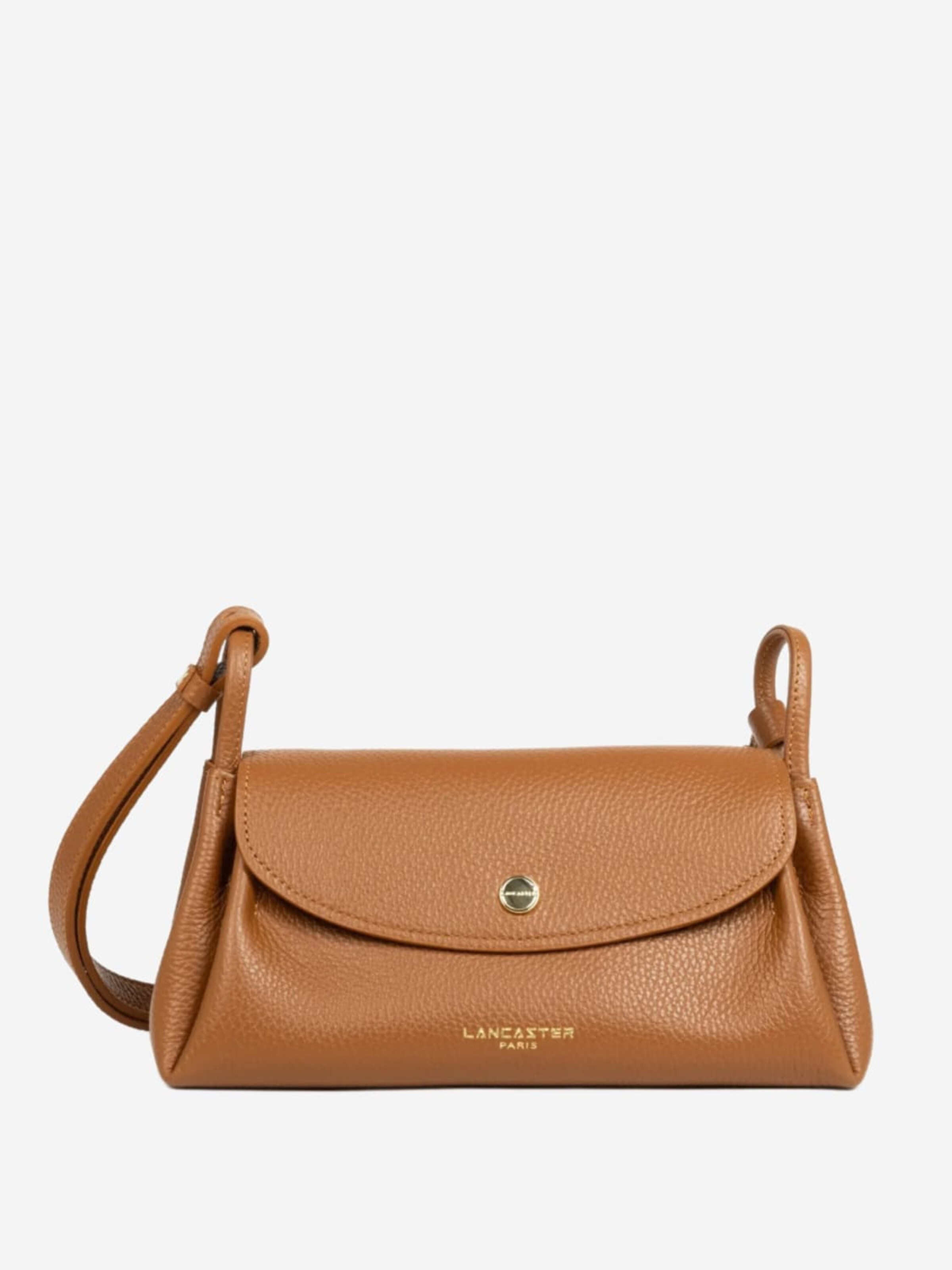 LANCASTER Paris - Bolso de hombro 'Lancaster Sac trotteur A rabat aimanté M Accordéon Double Camel - In - Orange' en marrón: frente